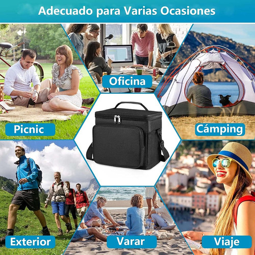 Ch- Vanow Lonchera Térmica Bolsa Almuerzo De Hombro Gran
