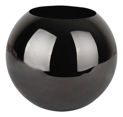 Jarrón Small Bud, Florero Redondo Decorativo, Negro