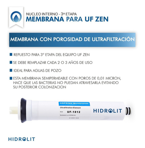 Imagen 2 de 8 de Filtro Membrana Bacterias Ultrafiltración Equipo Uf Zen Pozo