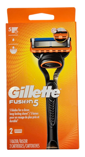 Rastrillo Gillette Fusion 5 Con Dos Cartuchos De 5 Hojas