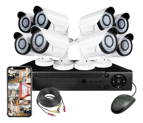 Kit 8 Camaras Seguridad Ip Inalambrico Full Hd Nvr Wifi Cctv