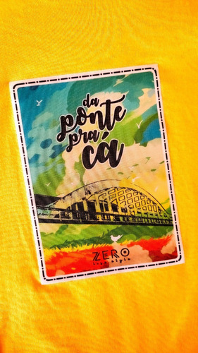 Imagem 1 de 4 de Camiseta T-shirt Da Ponte Pra Cá Unissex Zero Lifestyle