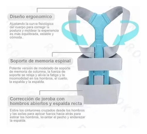 Corrector De Postura De Espalda Ajustable