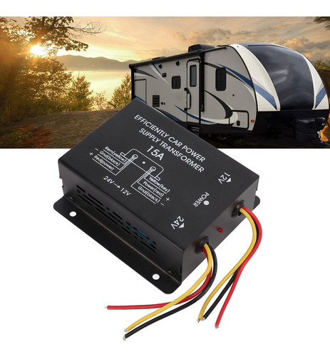 For Regulador Reductor 24v A 12v Convertidor De Coche 15a