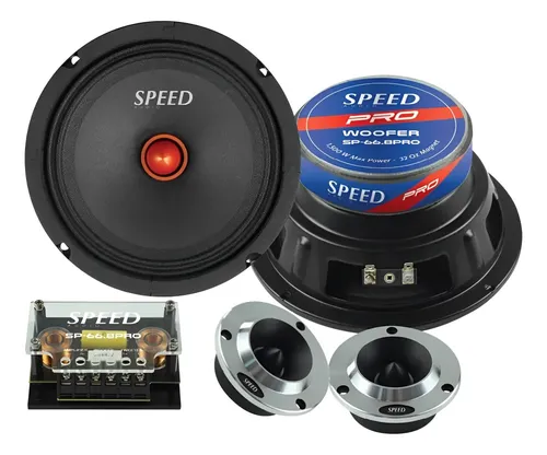 Componente 6.5puLG Medios Profesionales+tweter Bala+crossove