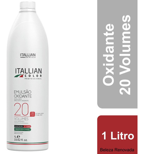 Emulsão Oxidante Estabilizada 20 Volumes Itallian Color 1l