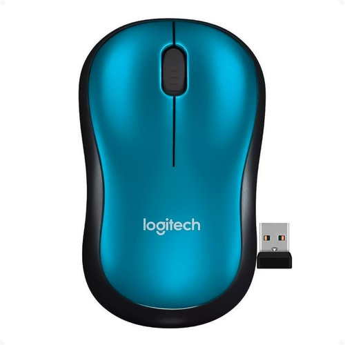 Mouse Optico Inalambrico Logitech M185 Rojo Azul Gris- Otec