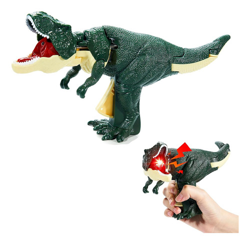 Dinosaurio T-rex Juguete Articulado C/ Movimiento Luz Sonido