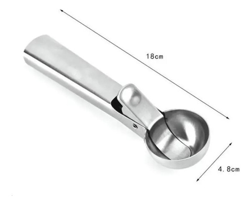 Pegador Colher De Sorvete Com Ejetor Inox Bola Profissional