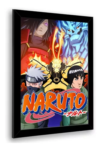 Quadro Decorativo Naruto Sasuke Kakashi Anime Plaquinha Decorativa