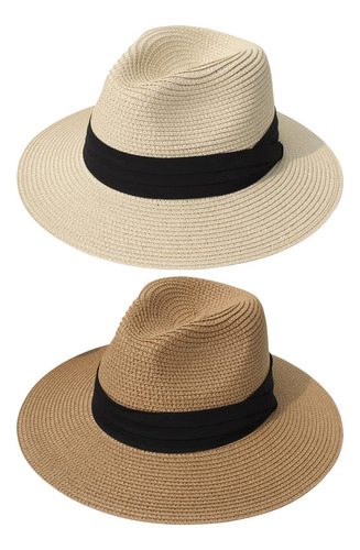 Dreshow Sombrero Panama De Paja Para Mujer, Sombrero De Viaj