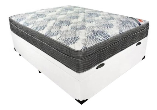 Cama box Ortobom iso superpocket  Casal de 188cmx138cm branco