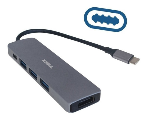 Adaptador Hub 5 En 1 Usb A Usb C 3 Puertos Usb 1 Tipo C 