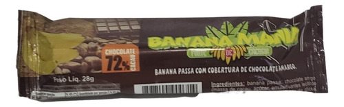 2cx Bananinha Com Chocolate Amargo Sem GlĂșten Sem Lactose