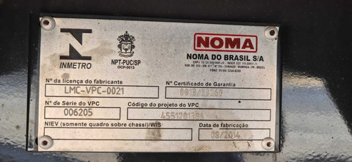 Graneleira Noma 2013/14 13.50mt. 1.80alt. Assol. Chapa 6g10