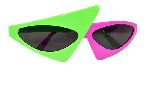 Gafas De Sol Asimétricas Rosa Y Verde Para Fiesta Hip Hop