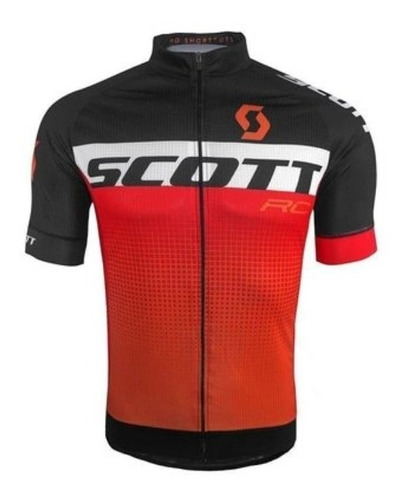 Imagem 1 de 5 de Camisa Scott Ciclismo Rc Pro Mc Preta Com Laranja Tamanho P