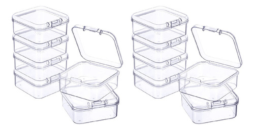 Crystally-12 Pieces Plastic Clear Storage Box For Collectin