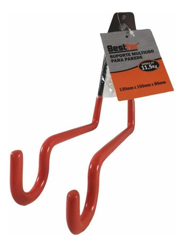 Imagem 5 de 5 de Kit 8 Gancho Mult Uso Emborrachado Pendurar 130x150 Mm K7795