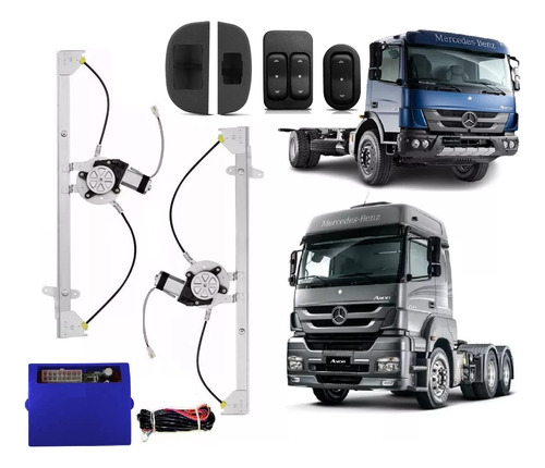 Kit Vidro Eletrico Caminhao Mb Axor Atego 24v