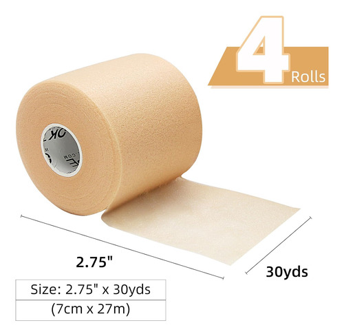 Cinta Preenvolvente (4 Rollos) Envoltura De Espuma Atlétic