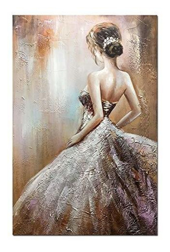 Boiee Art, 24 X 36 Pulgadas, Vestido De Novia Moderno Pintad