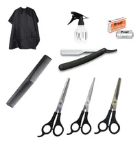 Comprar Kit Combo De Peluquería Tijeras De Corte De Pulir Accesorios