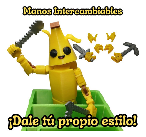 Set Figura Bananin Para Fortnite Temática Dummy 13 Banana