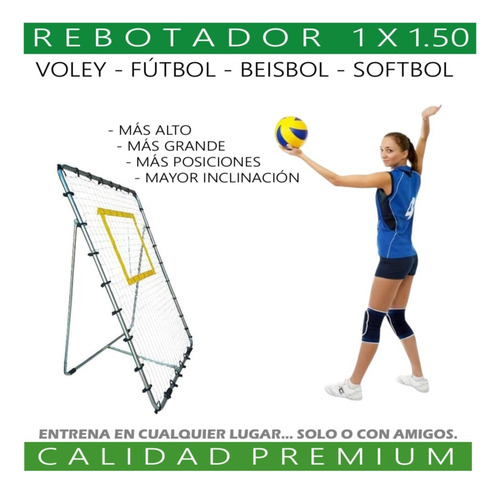 Red Rebotador Simple 1 X 1,50 Mts Fútbol Voley Mejora Tecnic