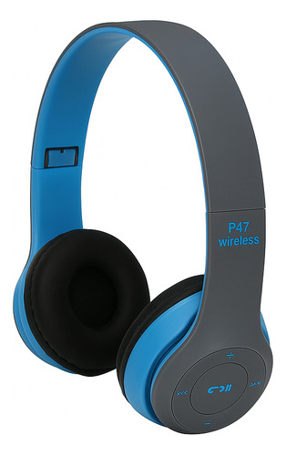 Audífonos Inalámbricos Diadema Alta Fidelidad Bluetooth Color Azul