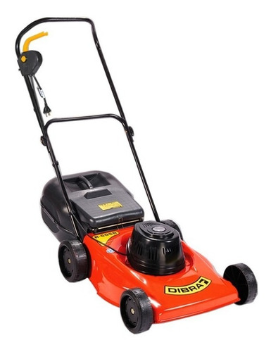 Imagen 2 de 2 de Cortadora de pasto eléctrica Dibra R60 con bolsa recolectora de 2100W y 220V color naranja/negro