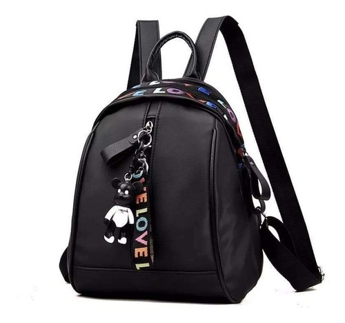 Mochila Love Kawai De Mujer Tipo Bolso Coreana Y Llaveritos