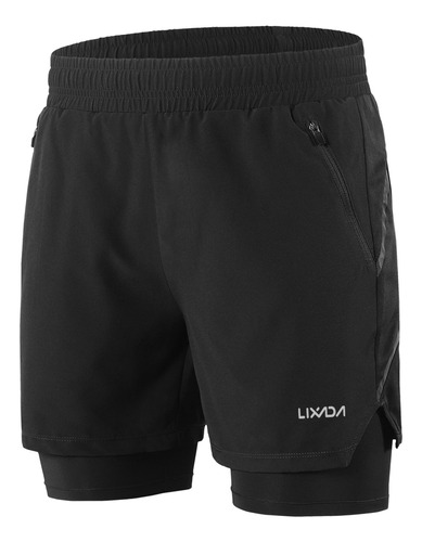 Pantalones Cortos De Running Lixada 2 En 1 Para Hombre, Colo