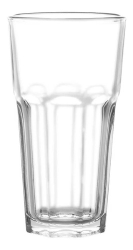 Vaso De Vidrio 16oz  Jugos Bebidas Diseño Octagonal