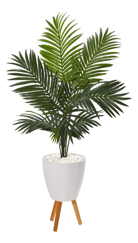 61 Pulgadas Paradise Palm - Maceta Blanca Artificial Co...