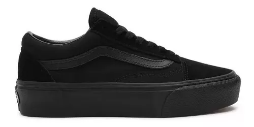 Zapatillas Vans Skool Negro Negro Plataforma Original