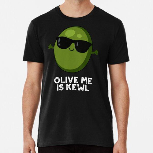 Remera Olive Me Is Kewl Cool Olive Puns (bg Oscuro) Algodon 