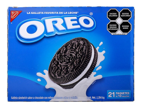 Imagen 2 de 2 de Galleta Oreo. Pack 21 Paquetes Con 10 Galletas. Sellado.