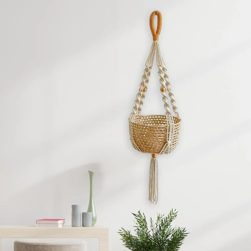 Soporte Decorativo Para Maceta De Macramé Para Colgar