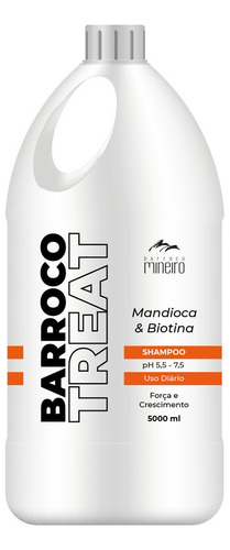  Shampoo Barroco Mineiro Treat Mandioca E Biotina 5l