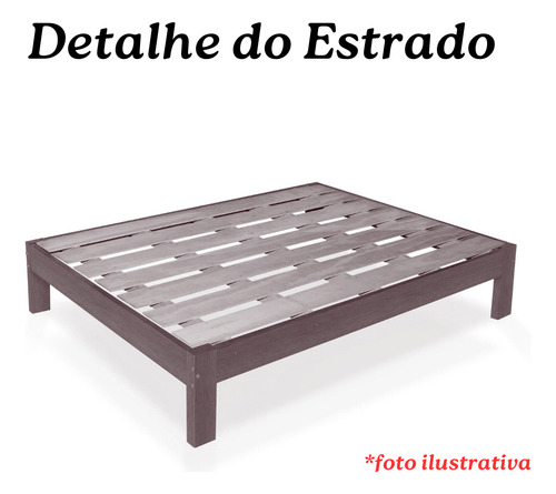 Cama De Casal Bella Madeira Maciça Angelim/tauari Castanho