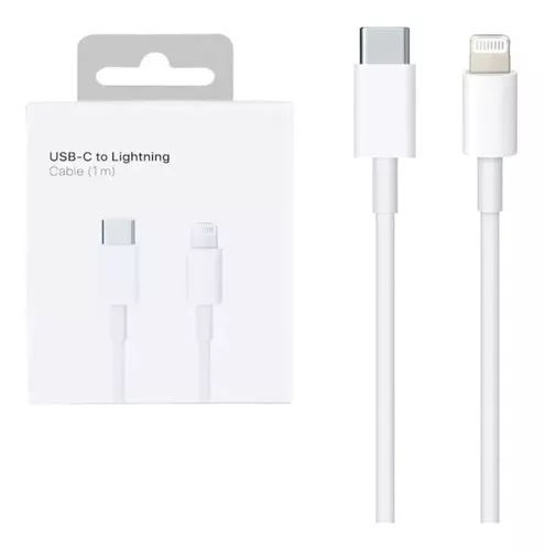 Combo Cargador 20w + Cable Usb C Carga Rápida Para iPhone Color Blanco