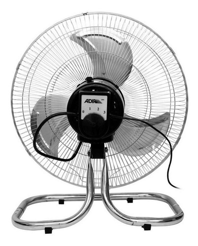 Imagen 5 de 5 de Ventilador 3 en 1 Adir 2074 negro con 3 aspas color plateado de metal, 18" de diámetro 120 V