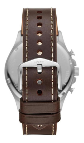 Relógio Masculino Fossil Fs5696/0pn 46mm Couro Marrom