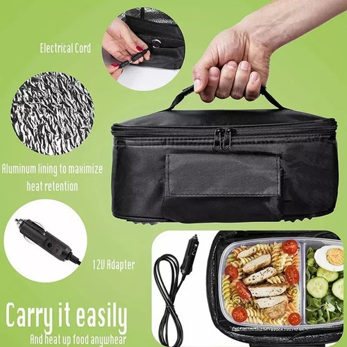 Fiambrera Portátil Con Horno Microondas Para Coche, 12 V