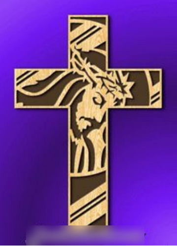 Cruz De Cristo Calada - Crucifijo  - En Madera 38cm 