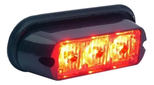 Foco Luz De Freno Moto 3 Led Rojo Estrobo 7 Efectos