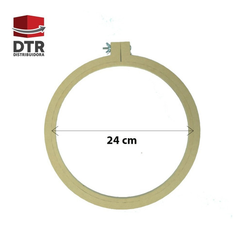 10 Bastidor Para Bordar 24cm Mdf Tejido Crochet Acm-b24 .x10