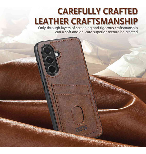 Funda De Piel Sintética Con Ranura Para Tarjetas Para Samsung Galaxy A05s A06 A13 A14 A15 A16 A23 A25 A26 A33 A34 A35