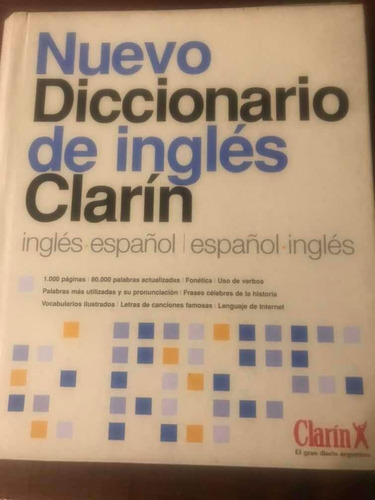 Diccionario Inglés Español Clarin Sin Encuadernar Tapa Dura